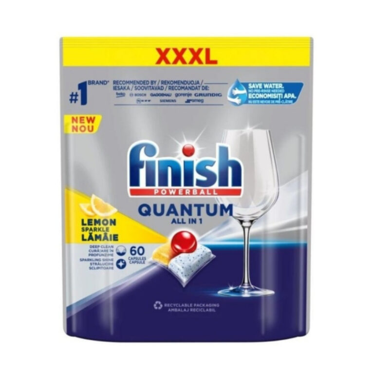 Viên rửa bát Finish Quantum all in 160 viên hương chanh