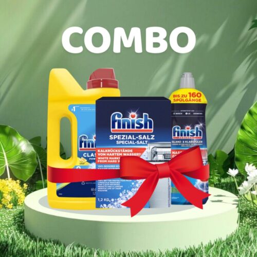 Combo Bột rửa bát 1.2kg + Muối 1.2kg + Nước Bóng 800ml