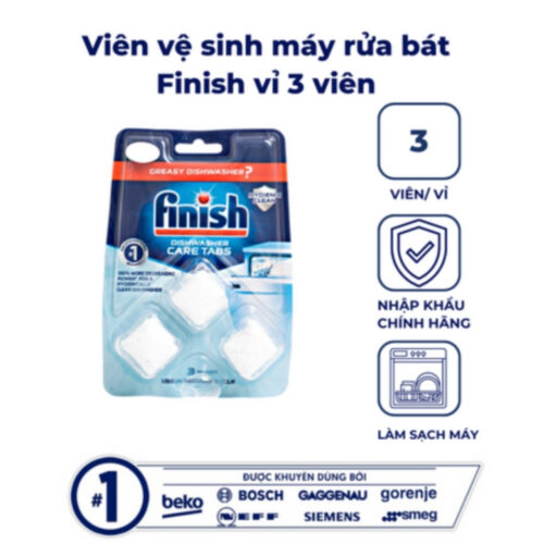 Viên vệ sinh máy rửa bát Finish vỉ 3 viên